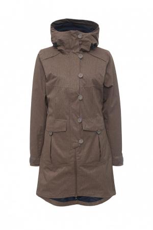 Парка  - коричневый, черный цвет