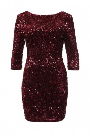 Платье  - Бордовый цвет