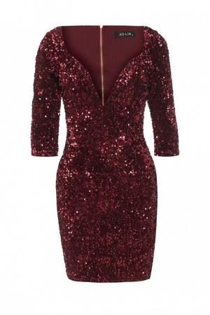 Платье  - Бордовый цвет