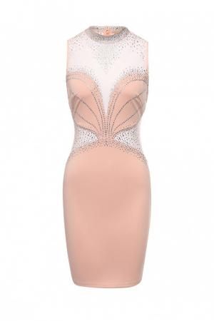 Платье  - серый,розовый цвет