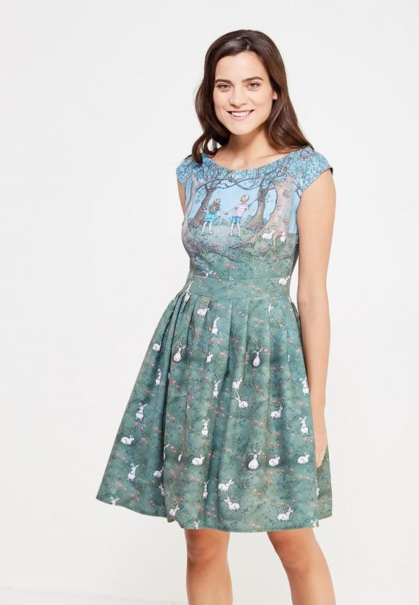 Платье  - зеленый цвет