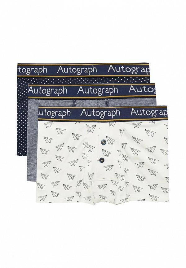 Трусы  - белый, синий цвет