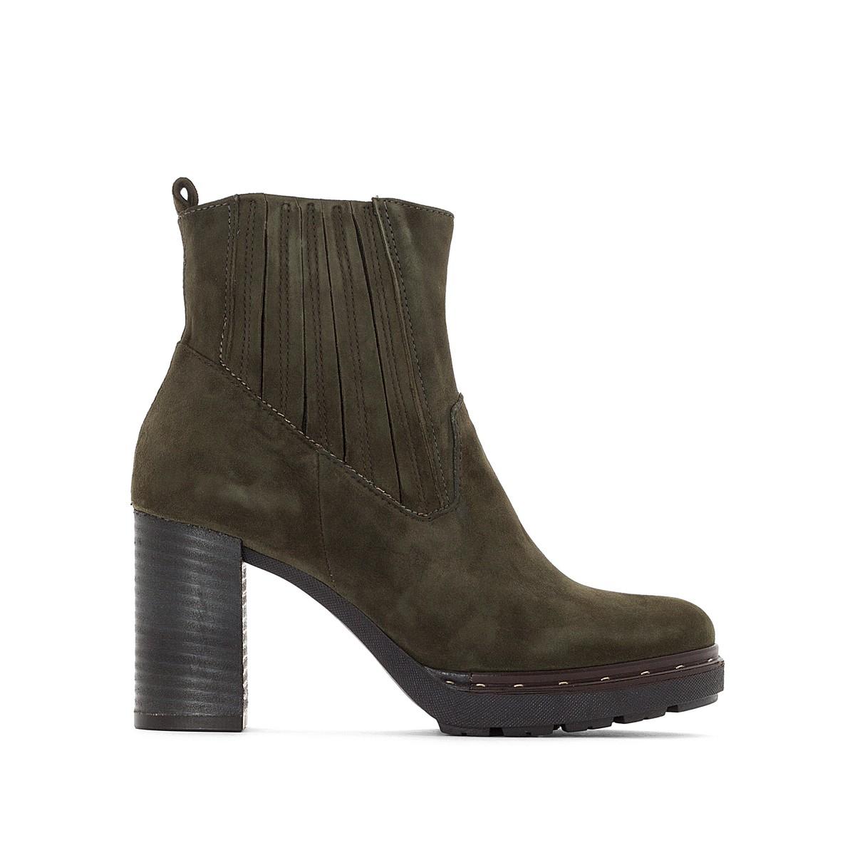Ботильоны  - оливковый цвет