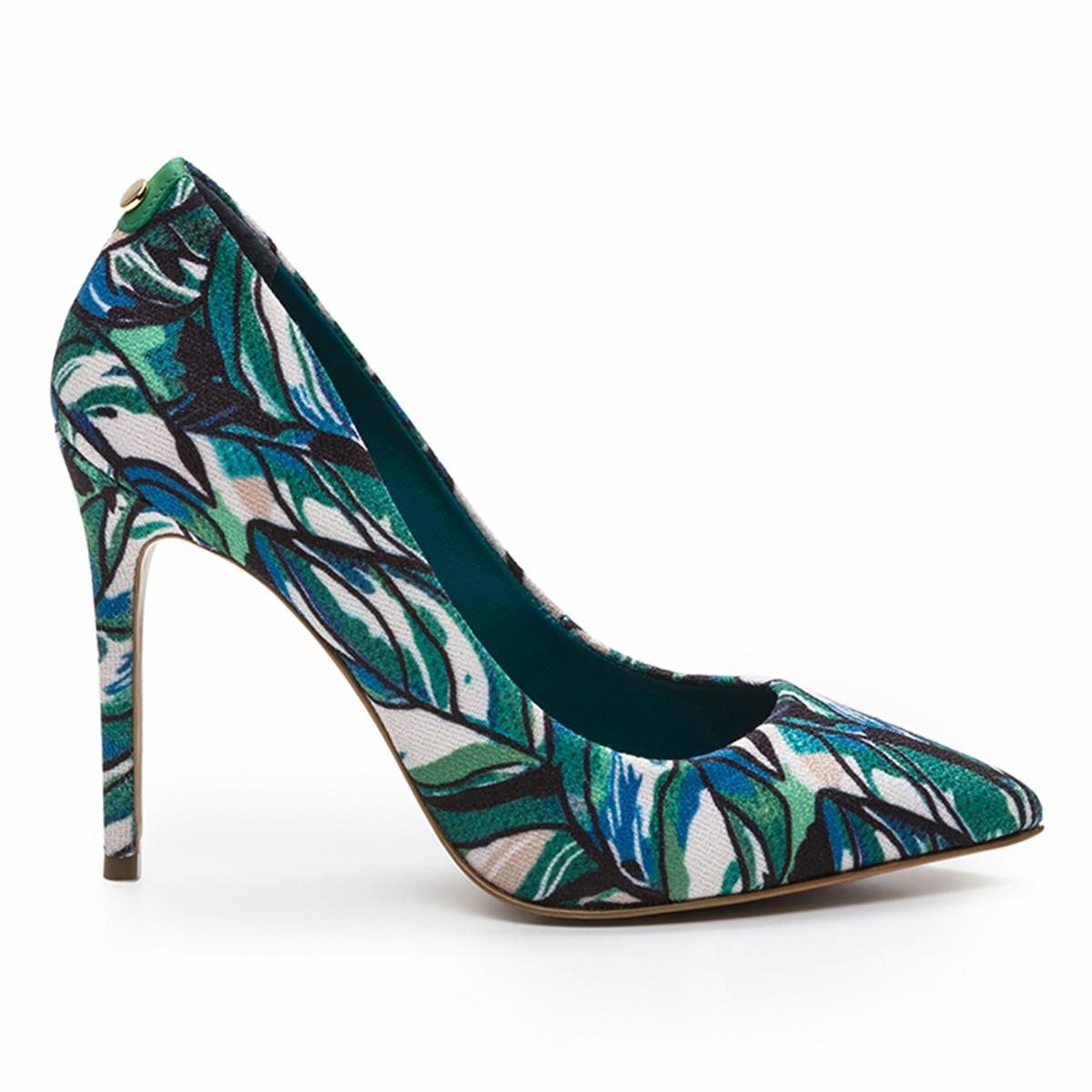 Туфли  - рисунок/зеленый цвет