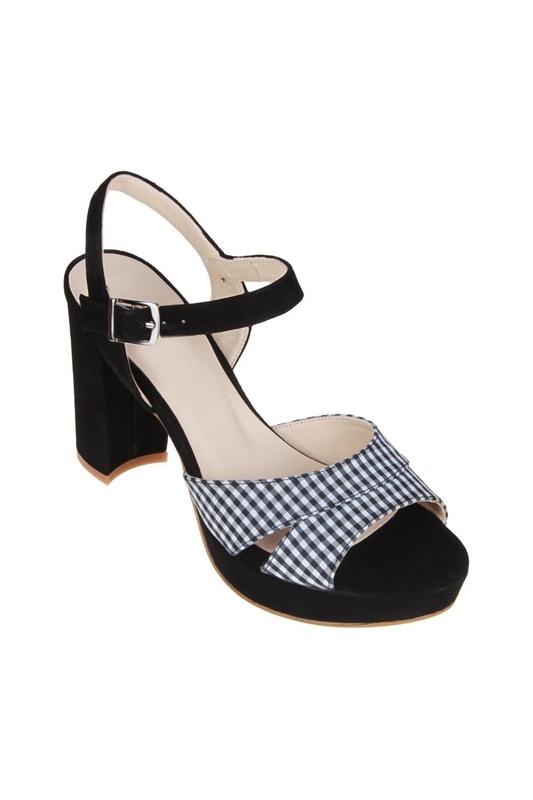 Босоножки  - Black, white цвет