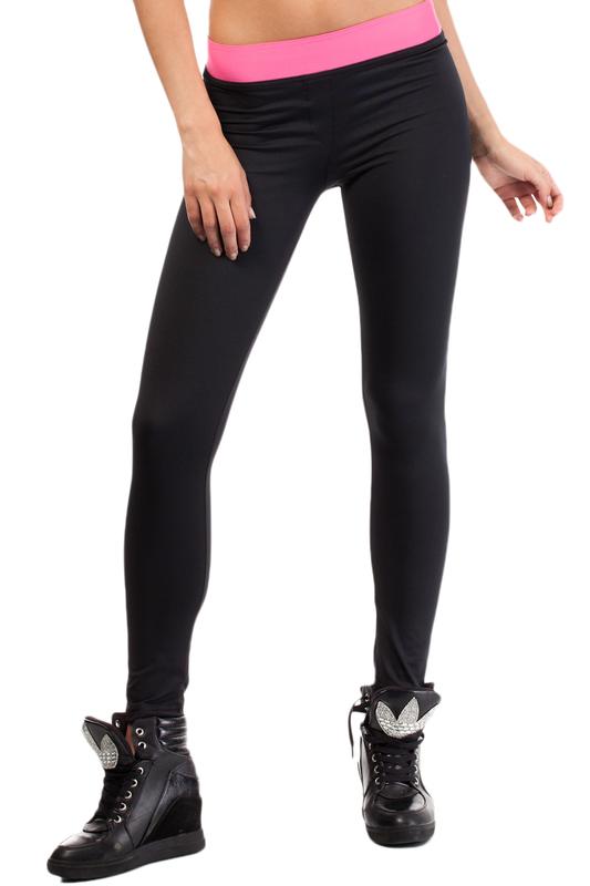 Леггинсы  - Black, pink цвет