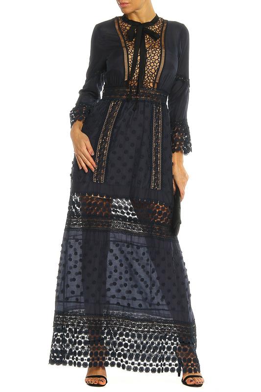 Вечернее платье  - Тёмно-синий цвет