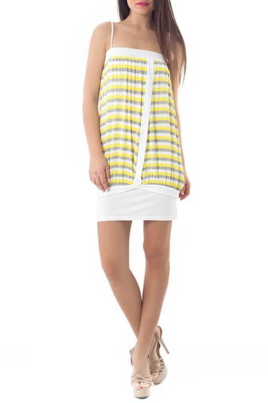 Вечернее платье  - Yellow, white цвет