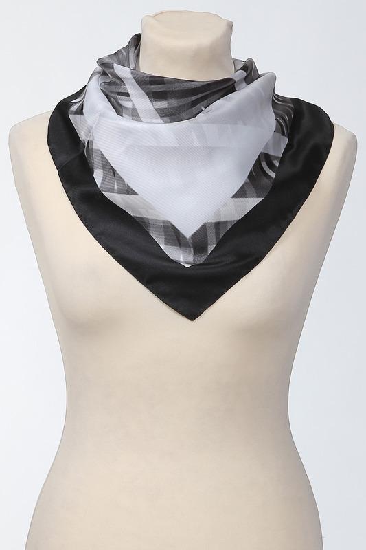 Платок  - Черно-белый цвет