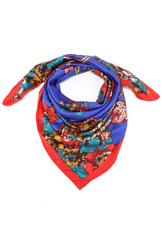 Платок  - Красный, мультиколор цвет