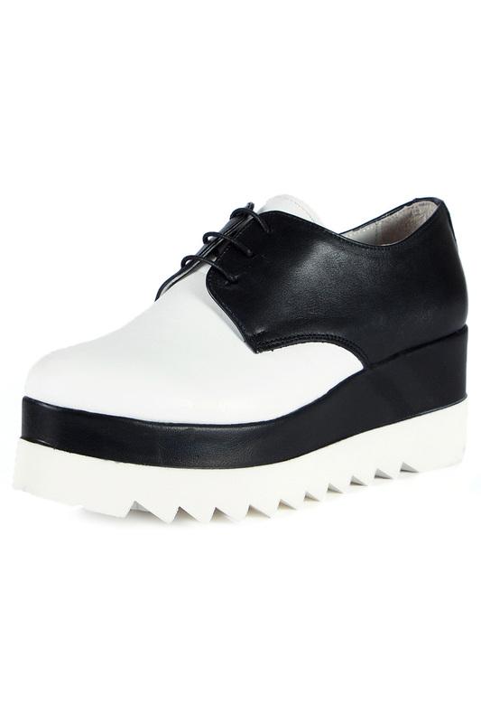 Полуботинки  - BLACK, WHITE цвет