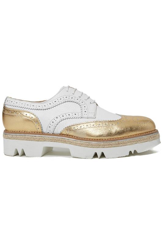Полуботинки  - White, gold цвет