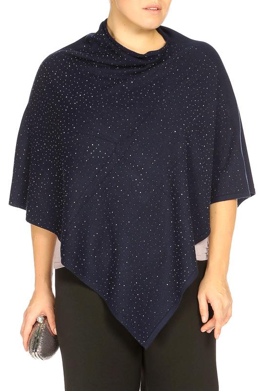 Пончо  - Синий цвет