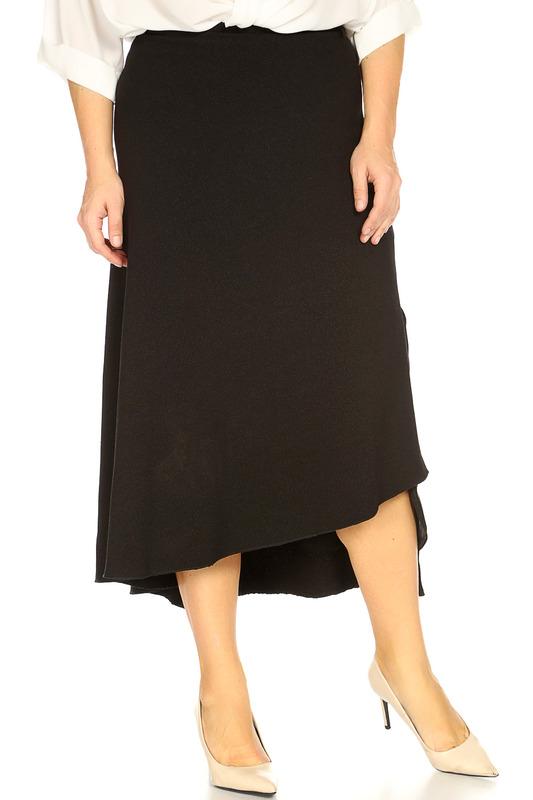 Трикотажная юбка  - Черный цвет