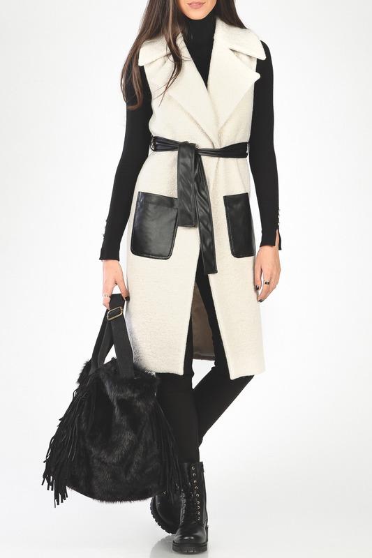 Жилет  - Cream, black цвет