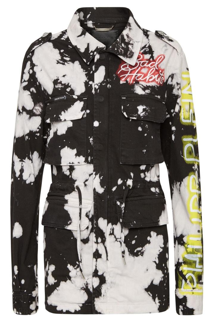 Куртка с выбеленным эффектом Куртка Philipp Plein