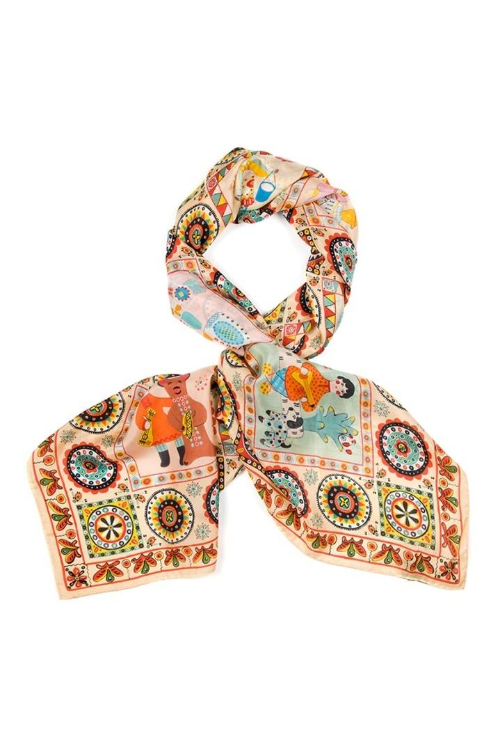 Платок  - желтый, кремовый цвет