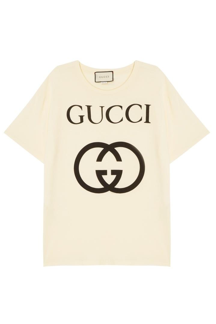 Хлопковая футболка с логотипом футболка Gucci