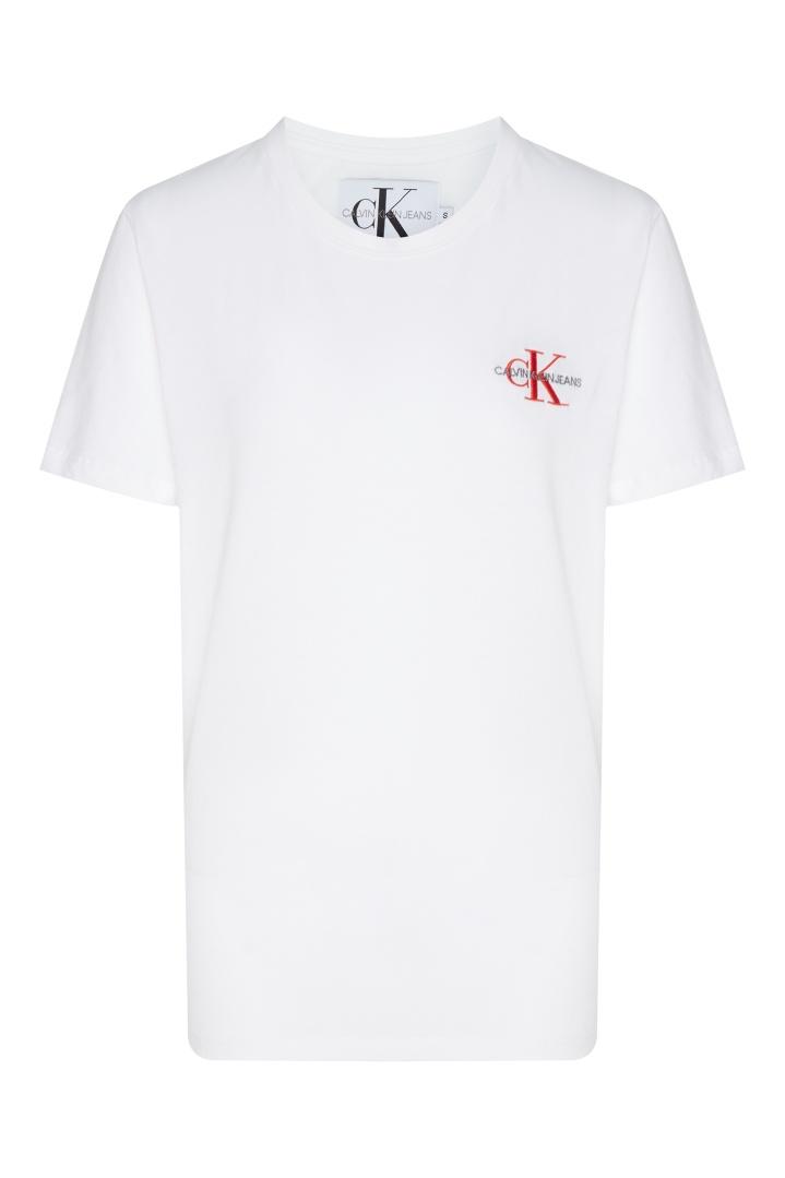 Белая футболка из хлопка футболка Calvin Klein