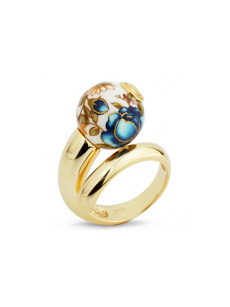 Серебряное кольцо  -  цвет