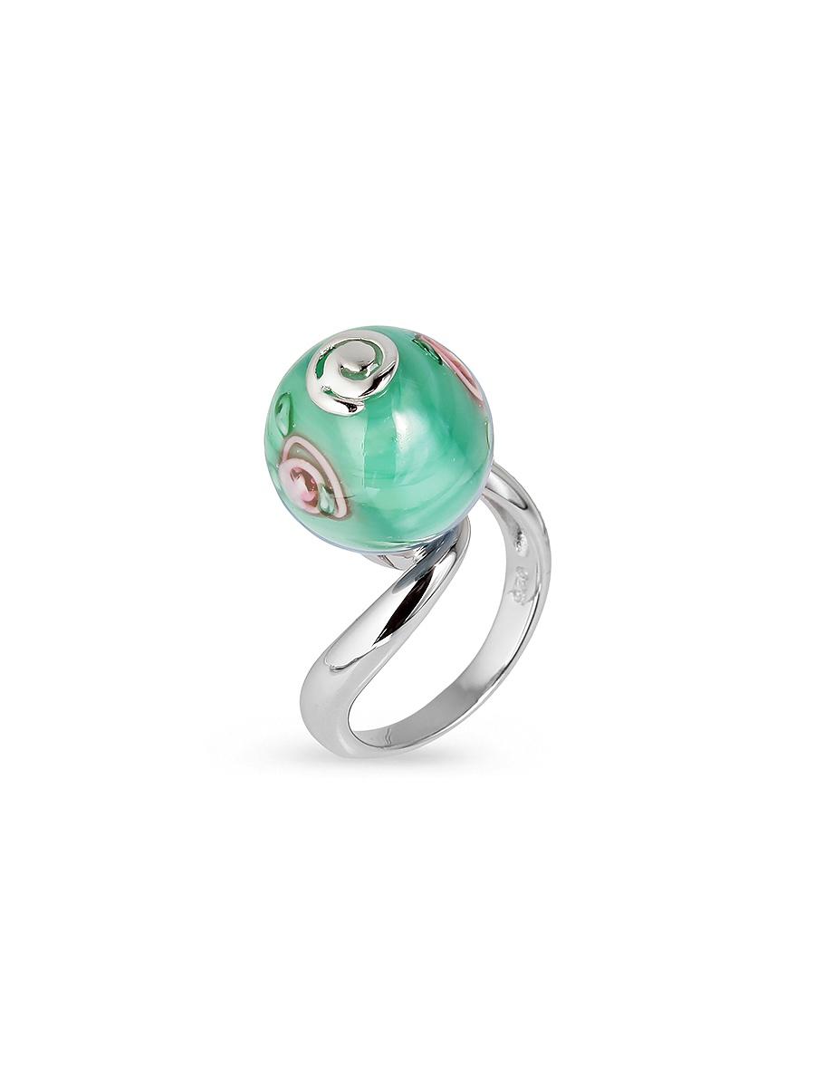 Серебряное кольцо  -  цвет