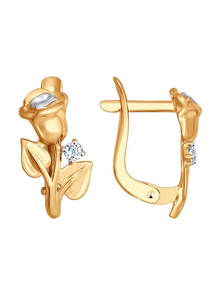 Купить Золотые Серьги Роза