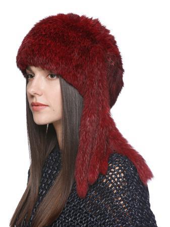 Берет Вязаный мех