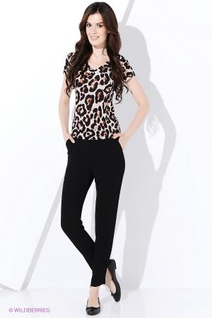 Блузка  - коричневый, кремовый  цвет