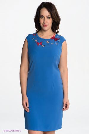 Платье большого размера  - синий цвет