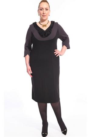 Платье большого размера  - синий цвет