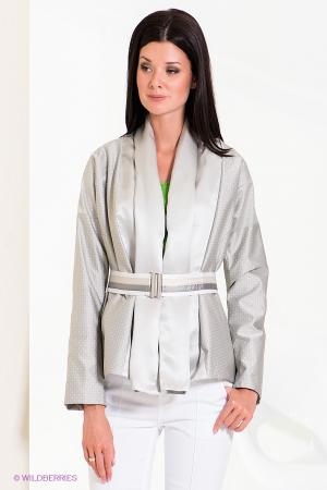 Жакет  - серебристый, белый  цвет