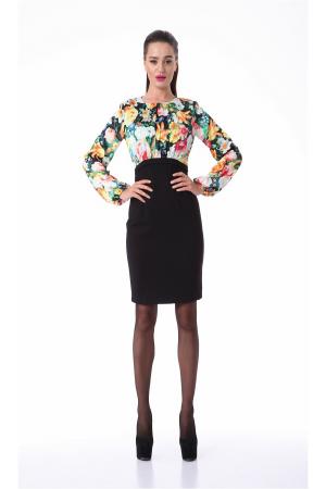 Платье  - черный, бежевый, молочный  цвет