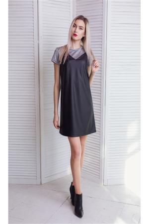 Платье  - черный  цвет