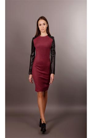 Платье  - черный, темно-бордовый  цвет