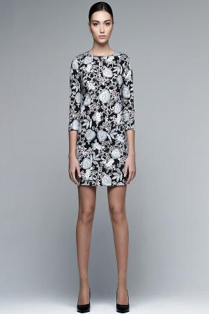 Платье  - синий, голубой, белый  цвет