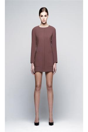 Платье  - темно-бежевый, розовый, персиковый  цвет