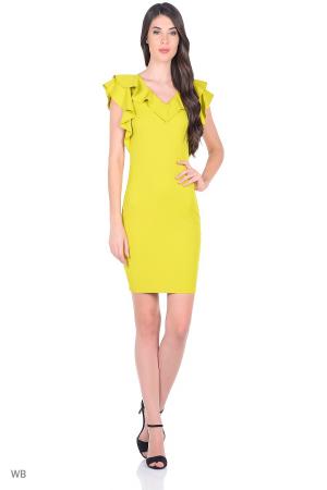 Платье  - горчичный  цвет