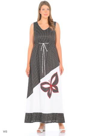 Платье  - черный, белый  цвет