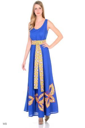 Платье  - синий  цвет