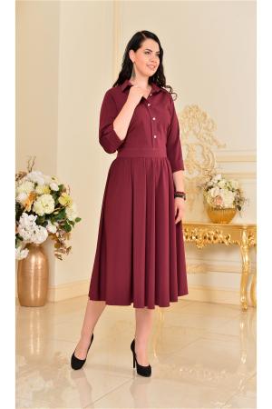 Платье  - темно-красный  цвет