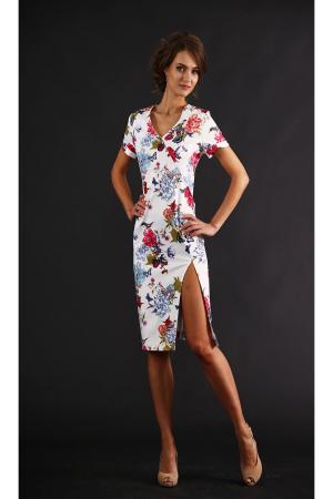 Платье  - голубой, бледно-розовый, белый  цвет