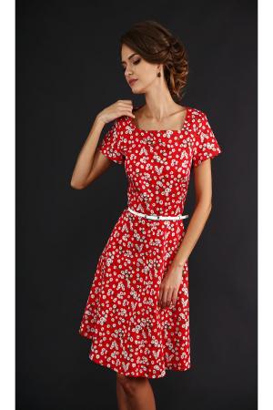 Платье  - красный  цвет