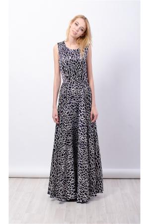 Платье  - темно-синий, синий, белый  цвет