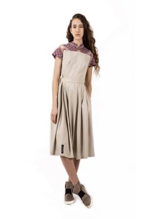 Платье  - светло-коричневый  цвет