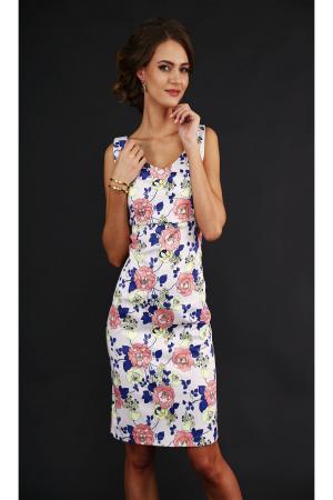 Платье  - розовый, белый  цвет