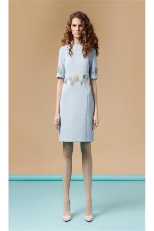 Платье  - голубой  цвет