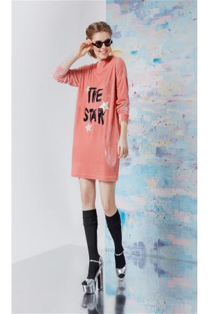 Платье  - розовый  цвет