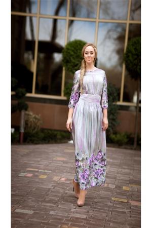 Платье  - светло-голубой, серебристый  цвет