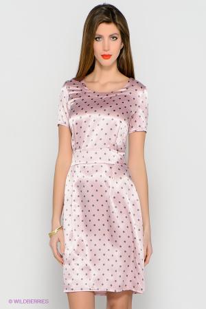 Платье  - розовый, темно-серый  цвет