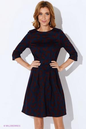 Платье  - синий, бордовый  цвет